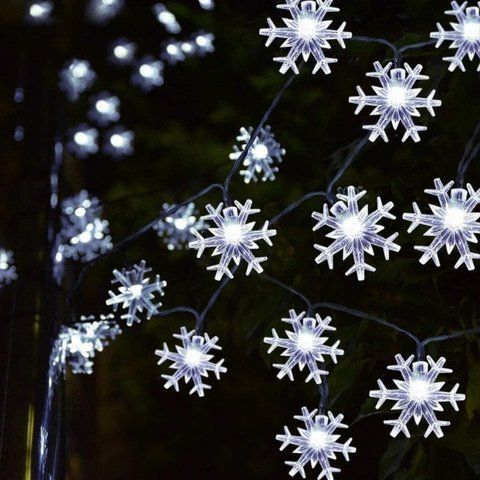 Гирлянда "Снежинки", 10 LED, белая, 3 м, от электросети (9133-026) E-9133026 фото
