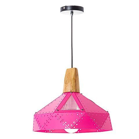 Люстра-подвес розовая с перфорацией (NI001/pink) (NI001/pink) E-NI001/pink фото