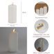 Набор из 3 светодиодных свечей (LED), белый, 15 см * 12,5 см * 10 см (6032-019) E-6032019 фото 1