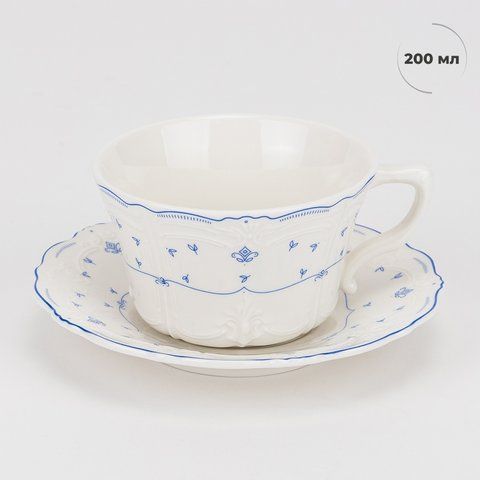 Чашка з блюдцем "Кришталева симфонія", 200 мл (9316-014) E-9316014 фото
