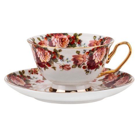Порцелянова кружка з блюдцем &ldquo;English Garden&rdquo;, 200 мл (9217-007) E-9217007 фото