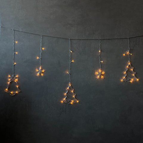 Гирлянда-штора "Звездочки", 140 LED, желтая, 3,2 м от электросети (9133-033) E-9133033 фото