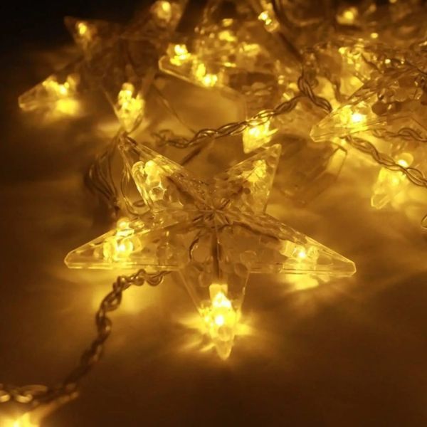 Гирлянда-штора "Звездочки", 140 LED, желтая, 3,2 м от электросети (9133-033) E-9133033 фото
