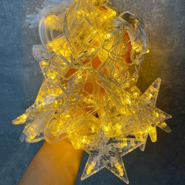Гирлянда-штора "Звездочки", 140 LED, желтая, 3,2 м от электросети (9133-033) E-9133033 фото