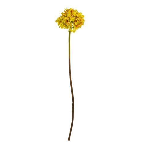 Квітка штучна "Гортензія куляста", жовта (8100-066) E-8100066 фото