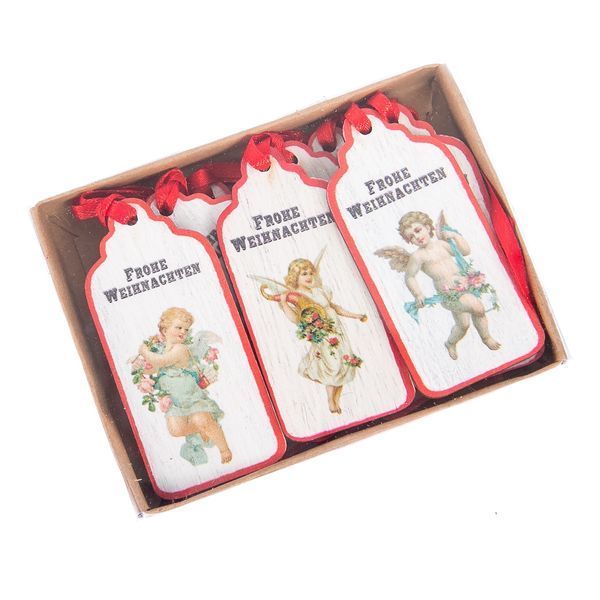 Комплект елочных игрушек "Новогодние ангелочки", 9 шт (032NY) E-032NY фото