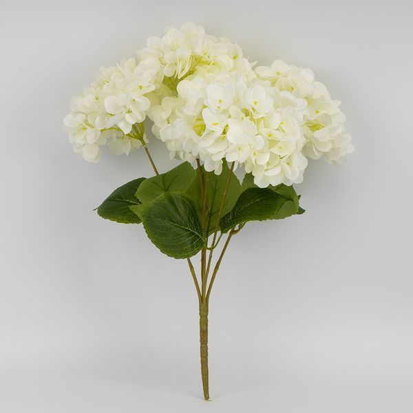 Букет гортензий, 5 бутонов, белый, 48 см (2026-008/white) E-2026008/white фото