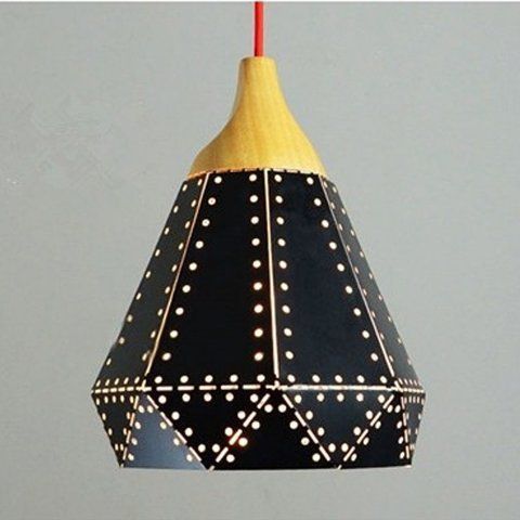 Люстра-подвес металлическая чёрная с перфорацией (ZD039 (black)) (ZD039 (black)) E-ZD039 (black) фото
