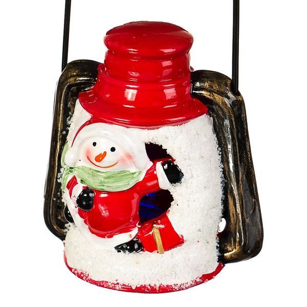 Фигурка "Фонарик снеговик с подарком" (006NK) E-006NK фото