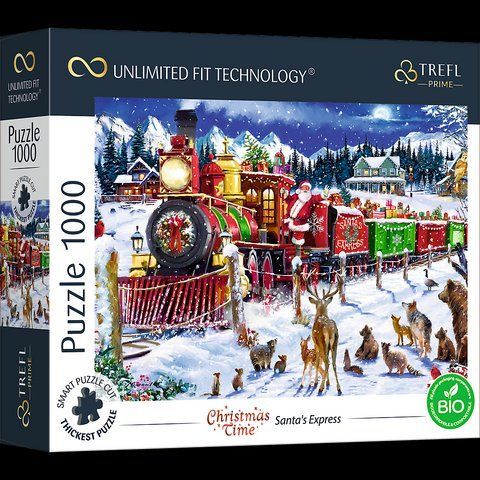 Пазл на 1000 элементов "Санта-экспресс" (10755), Trefl Prime T-10755 фото