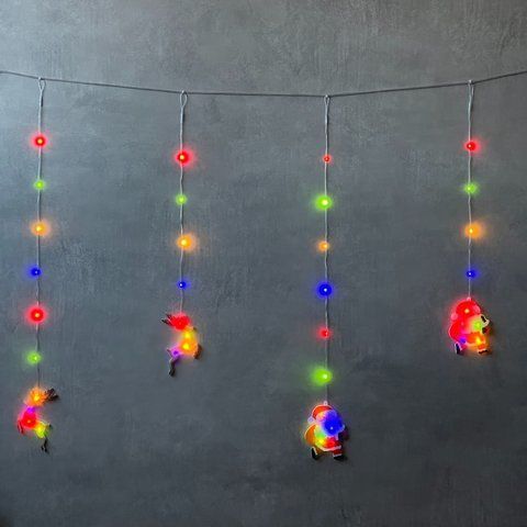 Гирлянда-штора "Санта и олени", 100 LED, разноцветная, 3,3 м от электросети (9133-030) E-9133030 фото