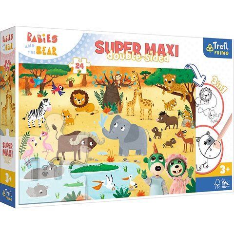 Игровой пазл на 24 элемента "Малыши на сафари" (41009), Trefl Primo T-41009 фото
