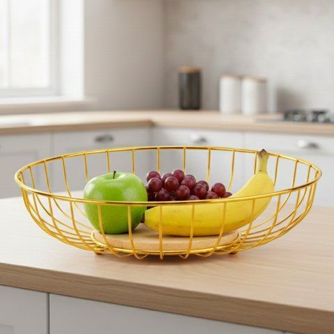 Фруктівниця "Фруктовий едем", золота, 28 * 7 см (9282-005) E-9282005 фото
