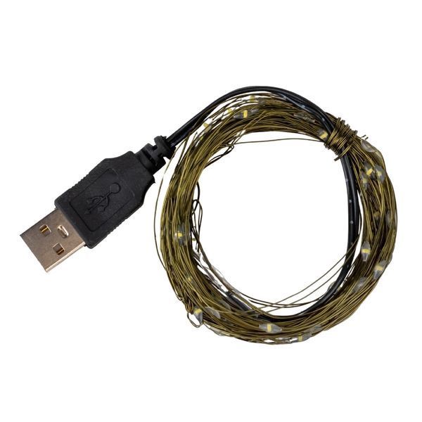 Гирлянда "Роса" 100 LED, белая, 10 м, от USB (9133-014) E-9133014 фото
