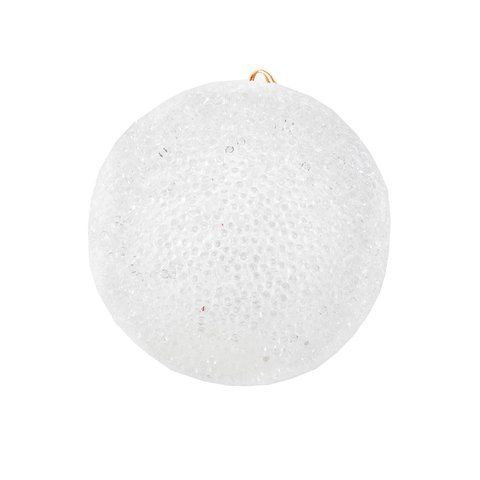 Новогодняя игрушка "Заснеженный шарик", 12 см (6018-048) E-6018048 фото