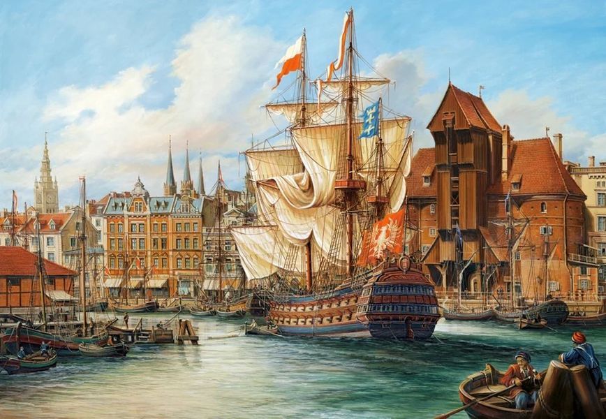 Пазл на 1000 элементов "Копия &laquo;Старого Гданьска&raquo;" (C-102914), Castorland C-102914 фото
