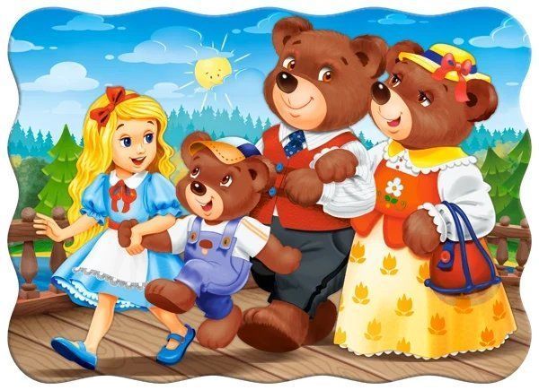 Пазл із 30 елементів "Золотовласка та три ведмеді" (B-3716), Castorland B-03716 фото