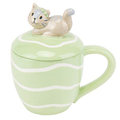 Кружка "Райдужне кошеня", зелена, 400 мл (4000-031/green) E-4000031/green фото