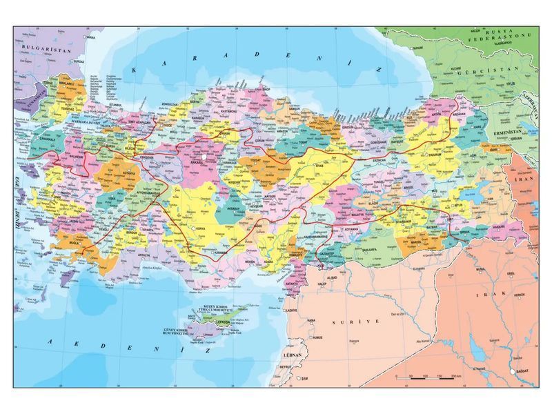 Пазл из 260 деталей, &laquo;Политическая карта Турции&raquo;, (3269) Anatolian A-3269 фото