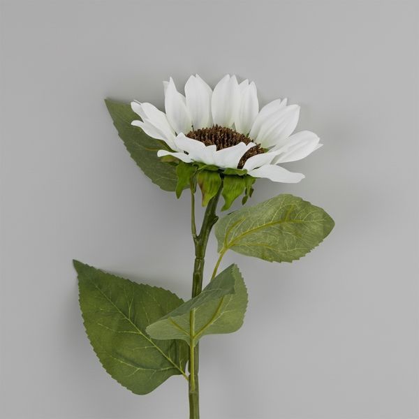 Подсолнечник искусственный, белый, 80 см (2028-022/white) E-2028022/white фото