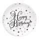 Набір тарілок "Happy Birthday", 10 шт, срібний, 18 см (9092-009) E-9092009 фото 2