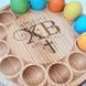 Пасхальная подставка для 13 яиц &bull; Доска для кулича 27 см &bull; "ХВ" (масив ясеня) id_169732 фото 7