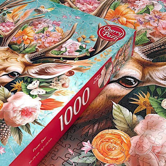 Пазл из 1000 деталей, &laquo;Цветочный олень&raquo;, (30752) Cherrypazzi CH-30752 фото