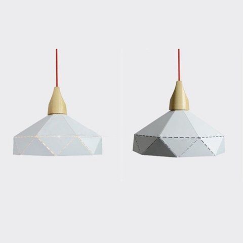 Люстра-подвес белая из металла и дерева 30*30 (ZD038B/D300 (white)) (ZD038B/D300 (white)) E-ZD038B/D300 (white) фото