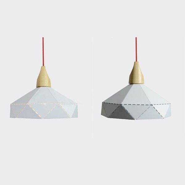 Люстра-подвес белая из металла и дерева 30*30 (ZD038B/D300 (white)) (ZD038B/D300 (white)) E-ZD038B/D300 (white) фото