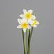 Искусственный нарцисс с 3 бутонами, бело-желтый, 55 см (2028-025/yellow-white) E-2028025/yellowwhite фото 2