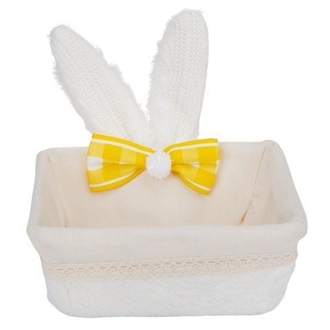Великодній кошик "Білі вушка", 16 см (9109-028) E-9109028 фото