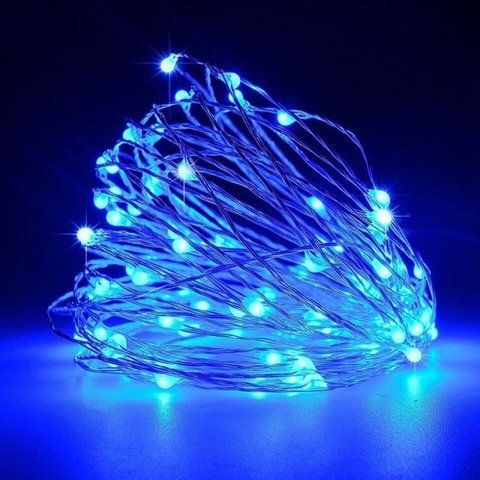 Гірлянда "Роса" 50 LED, біла, 5 м, на батарейках (9133-005) E-9133005 фото