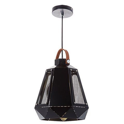Люстра-подвес чёрная с декоративными вставками из сетки. (NI004/M/black) (NI004/M/black) E-NI004/M/black фото
