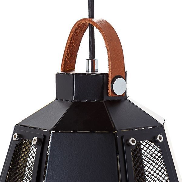 Люстра-підвіс чорна з декоративними вставками з сітки. (NI004/M/black) E-NI004/M/black фото