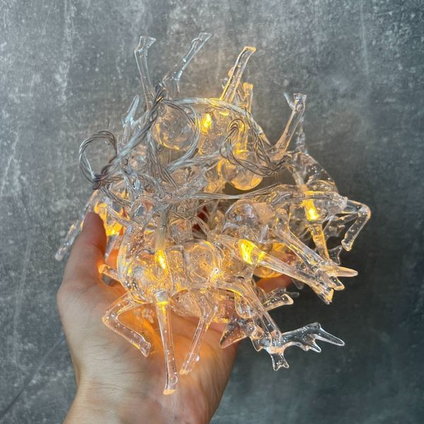 УЦІІНКА Гірлянда "Олені", 10 LED, жовта, 3 м (Відломані роги) (00BR-9133-027) E-00BR9133027 фото