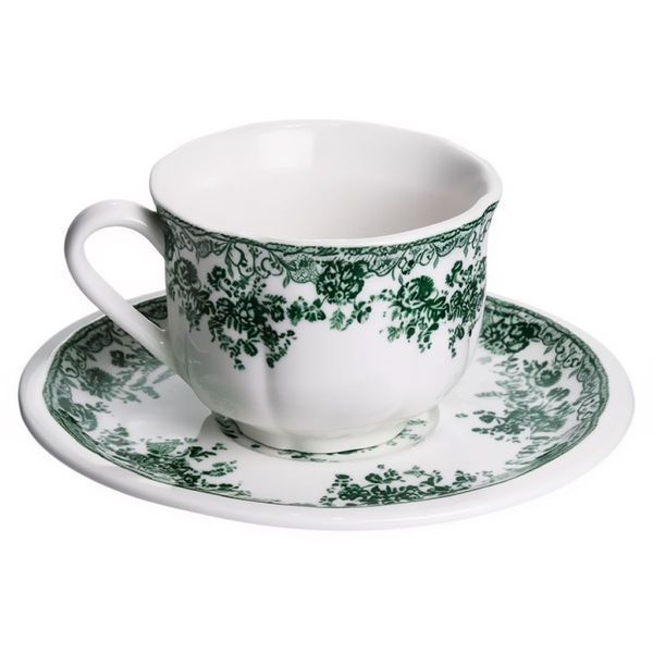 Столовый набор посуды 32 предмета на 6 персон Vintage Elegant фарфоровый Зеленый YY78-7A L-YY78-7A фото