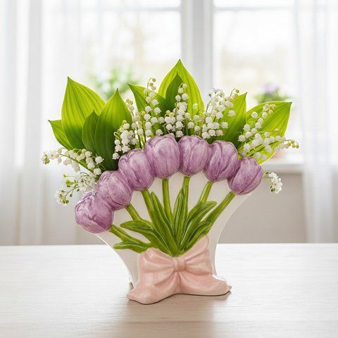 Ваза "Букет фиолетовых тюльпанов", 14 * 19 * 9 см (5106-006/violet) E-5106006/violet фото