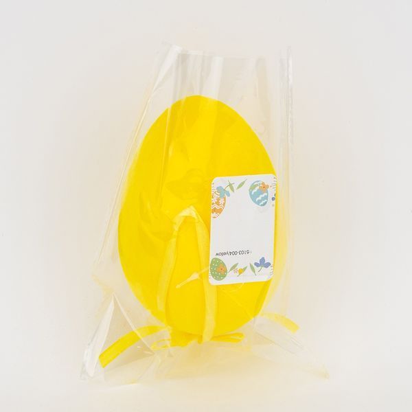 Крашанка флокова підвісна, жовта, 14 см (5103-004/yellow) E-5103004/yellow фото