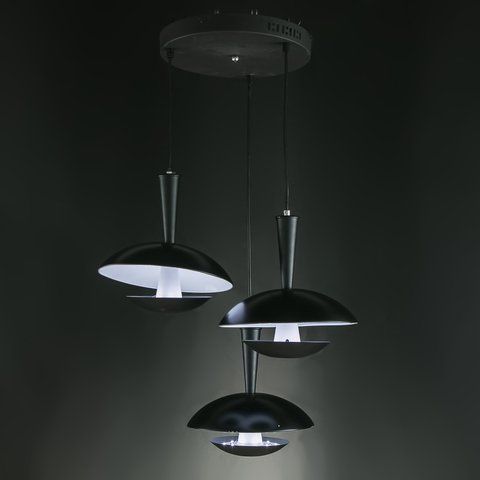 Люстра подвес черная на 3 лампы LED 10W (ZW011/3 (black)) (ZW011/3 (black)) E-ZW011/3 (black) фото