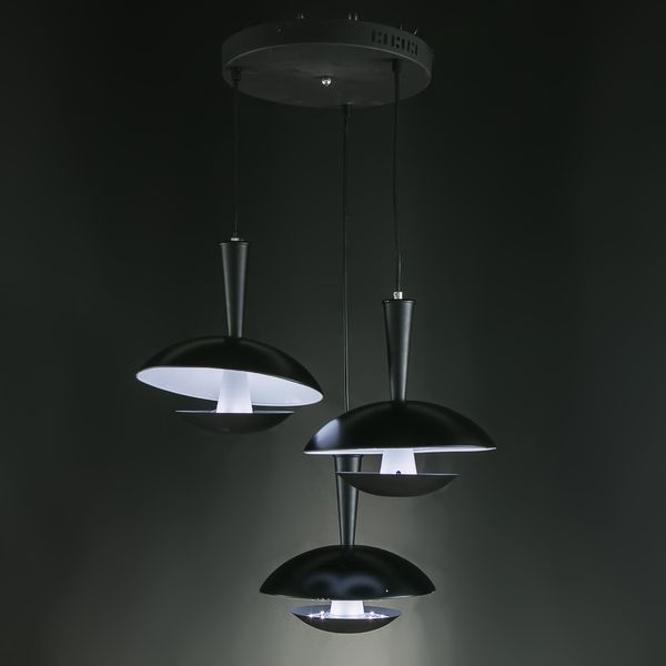 Люстра підвіс чорна на 3 лампи LED 10w (ZW011/3 (black)) E-ZW011/3 (black) фото