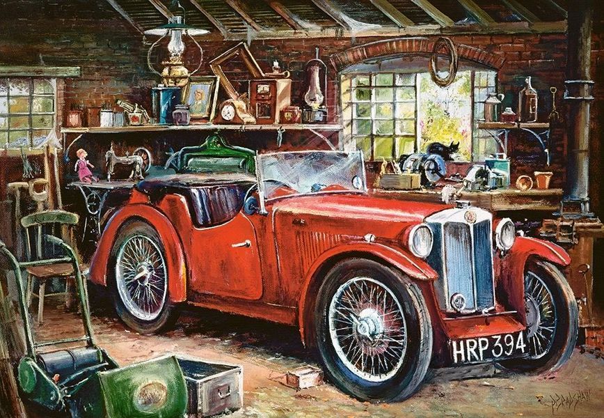 Пазл на 1000 элементов "Винтажный гараж" (C-104574), Castorland C-104574 фото