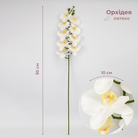 Искусственная орхидея, кремовая, 95 см (2026-021/cream) E-2026021/cream фото