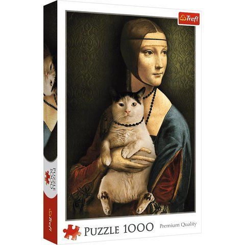 Пазл на 1000 елементів "Дама з кішкою" (10663), Trefl T-10663 фото