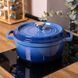Каструля чавунна емальована 3 л із кришкою &Oslash;24 см Синя HP-1-3BL L-HP-1-3BL фото 5