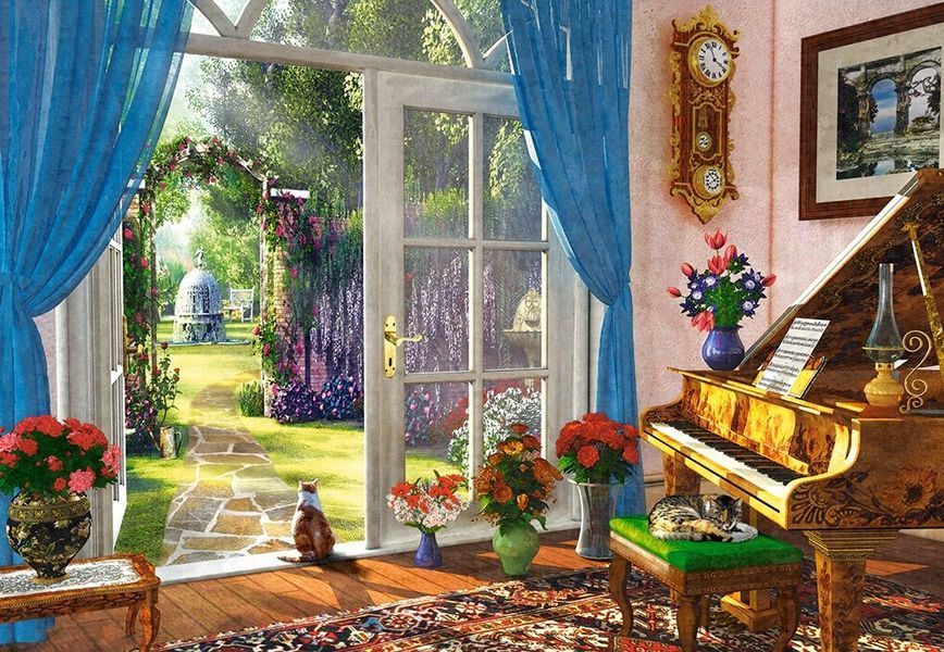 Пазл на 1000 елементів "Вигляд на дверний отвір, Домінік Девісон" (C-104079), Castorland C-104079 фото