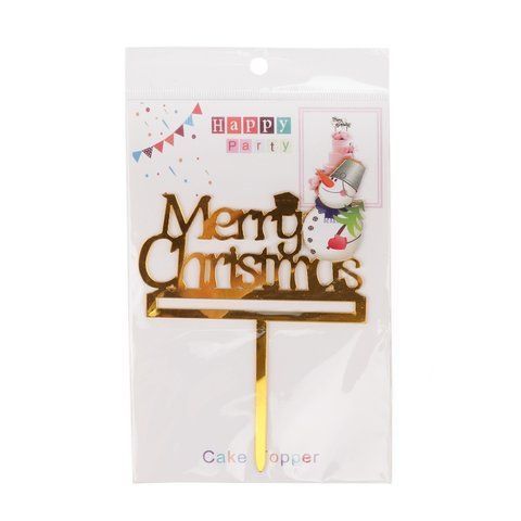 Топпер в торт "Merry Christmas" *рандомный выбор дизайна (8820-002) E-8820002 фото