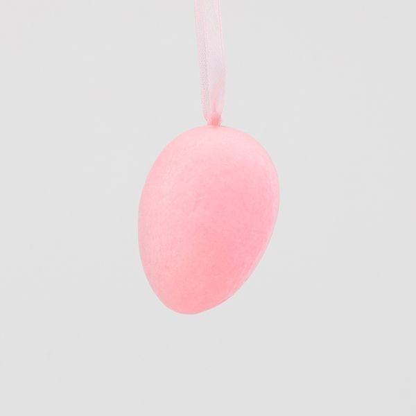 Набір з 5 підвісних флокових крашанок, рожевий, 7 см (5103-002/pink) E-5103002/pink фото