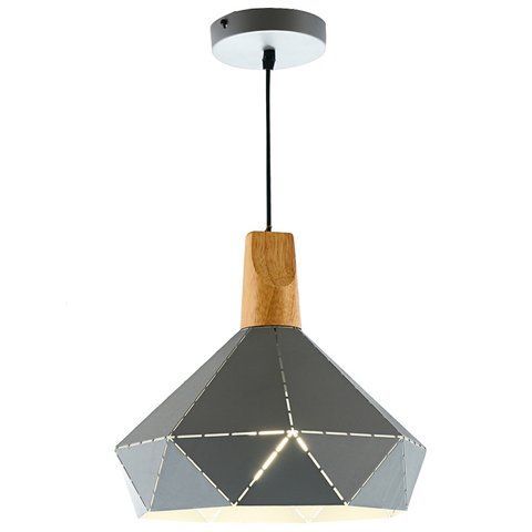 Люстра подвес серая с полигональным дизайном (ZD038B/D300 (grey)) (ZD038B/D300 (grey)) E-ZD038B/D300 (grey) фото