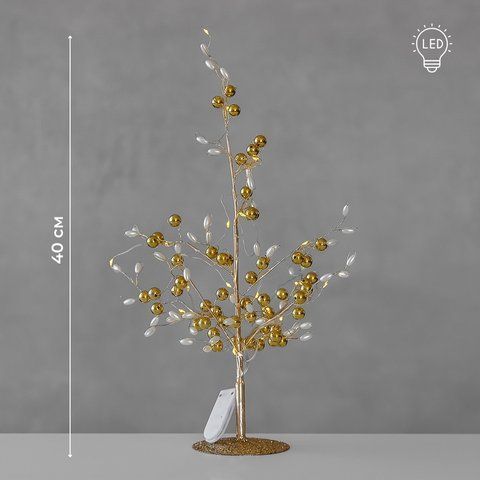 Декоративное дерево с подсветкой "Сияние золота", 40 см (9239-002) E-9239002 фото