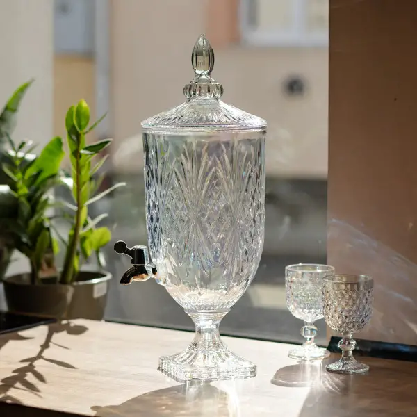 Лимонадниця Crystal Trinity 5 літрів з краном для мохіто молока соку напоїв HP-19-303 L-HP-19-303 фото